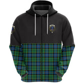 Forsyth Ancient Clan Half Of Tartan Zipper Hoodie